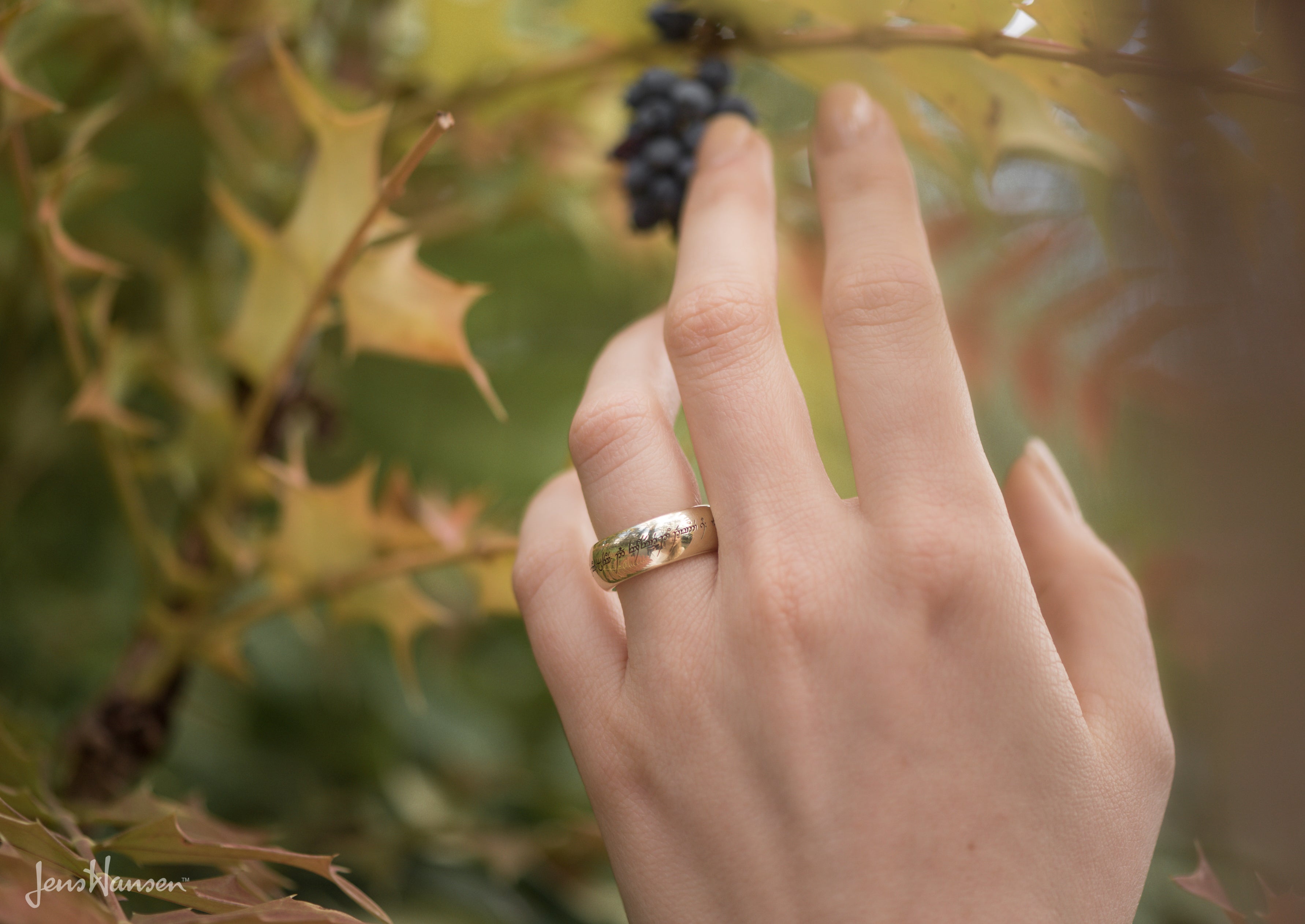 Hademade Elvish Ring Silver Wedding Band Tengwar Ring Flat Shape Polished Titanium Ring Anniversary ring- outlet 4mm