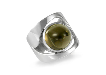 JW454 Smokey Quartz Ring, Sterling Silver