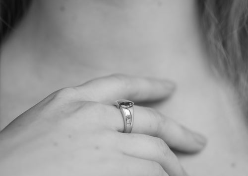 The Jens Hansen Marquise Precious Gemstone Ring, White Gold & Platinum