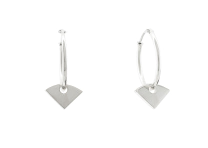 E14 Arc Hoop Earring, Sterling Silver