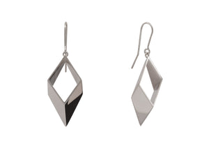 Kite Earrings, White Gold & Platinum