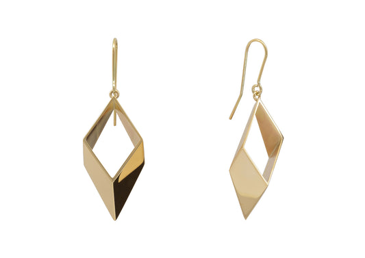 Kite Earrings, Yellow Gold