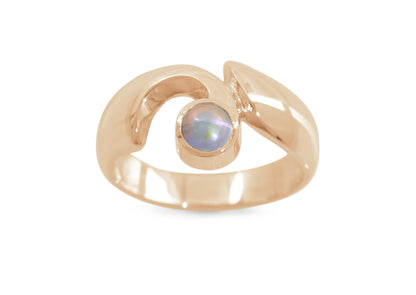 JW159 Paua Pearl Ring, Red Gold