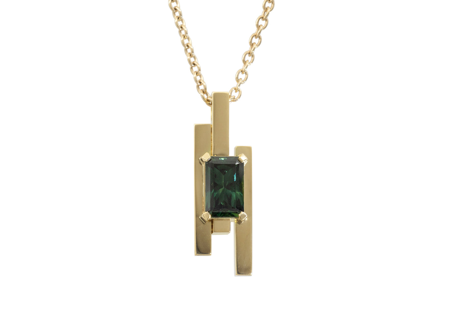 J3175 Gemstone Pendant, Yellow Gold