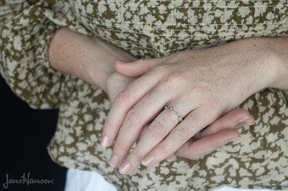 Simple Elvish Vine Wedding Band, White Gold & Platinum