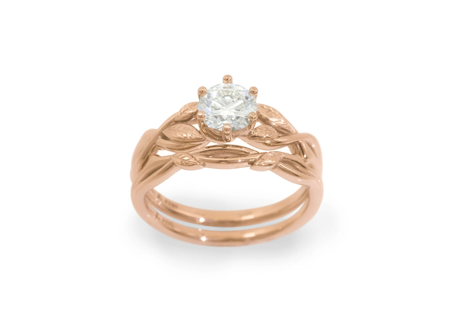 Vine Wedding Band, Red Gold