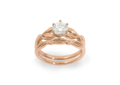 Vine Wedding Band, Red Gold