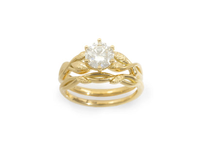 Vine Wedding Band, Yellow Gold