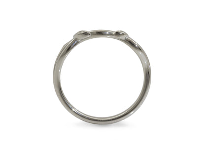 Vine Wedding Band, White Gold & Platinum