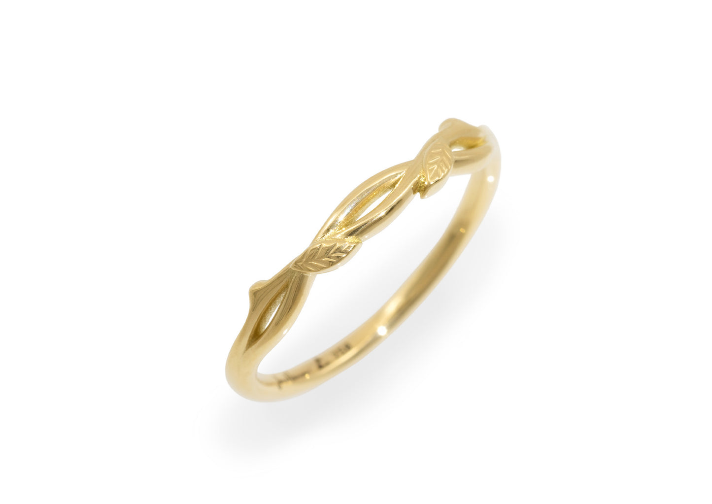 Vine Wedding Band, Yellow Gold