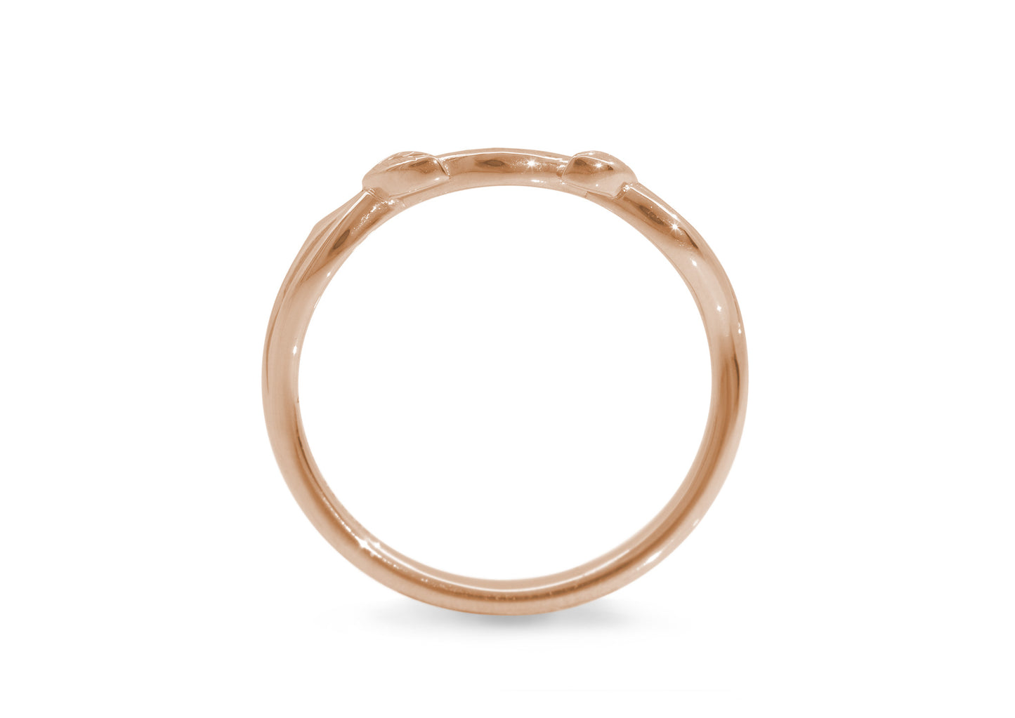 Vine Wedding Band, Red Gold