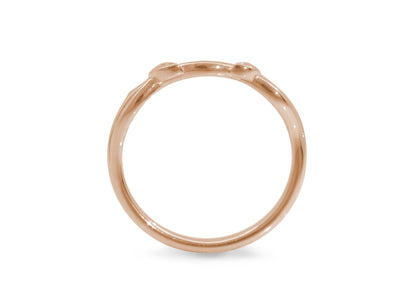 Vine Wedding Band, Red Gold