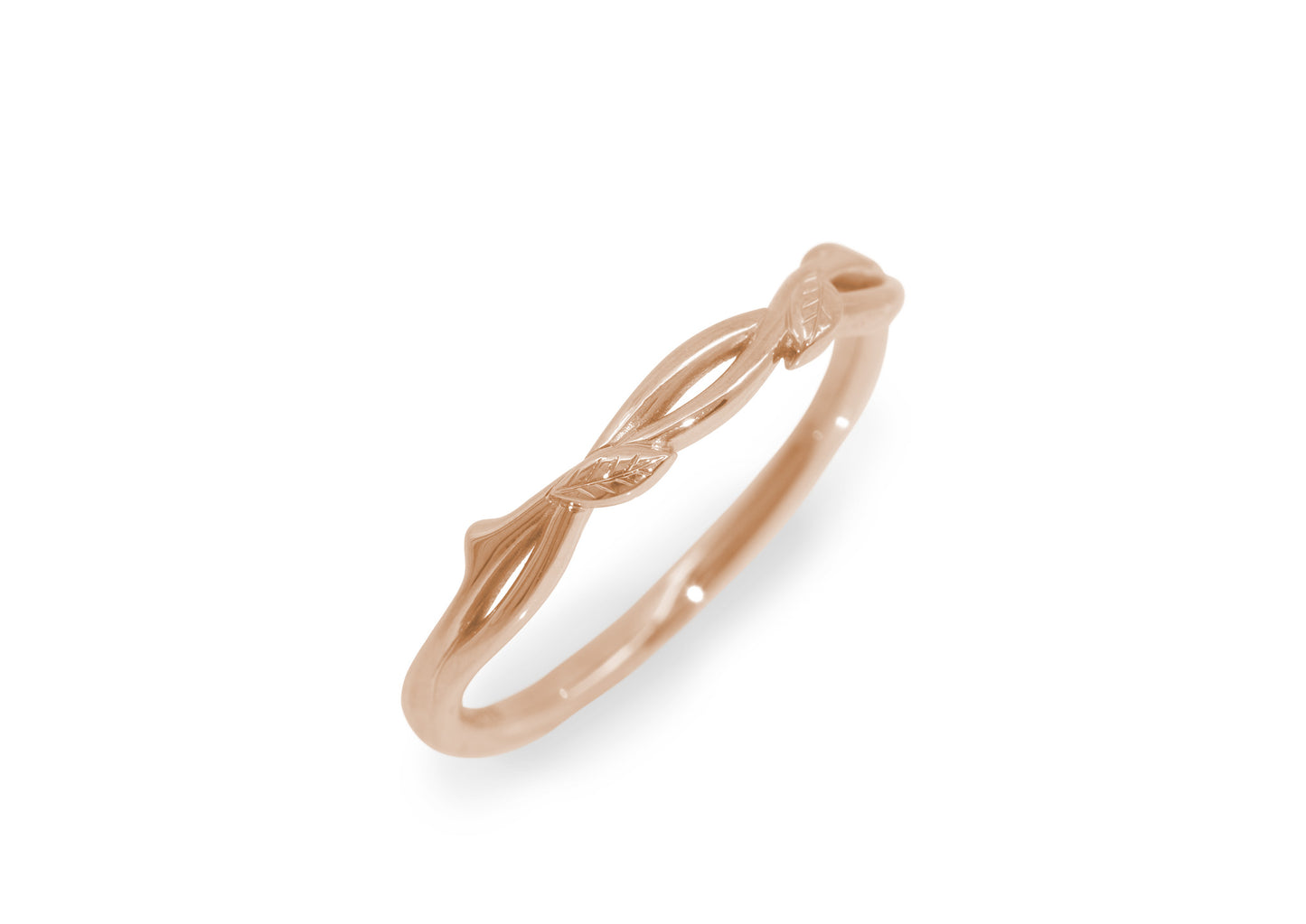 Vine Wedding Band, Red Gold