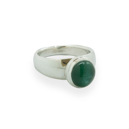 Sterling Silver ring with Green Apatite