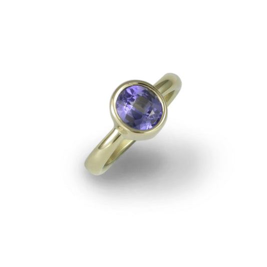 Dress Ring with a Ceylon Sapphire, Yellow Gold