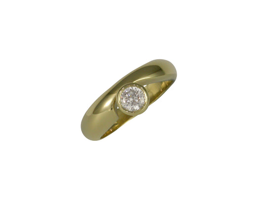 Brilliant cut Diamond Ring, Yellow Gold