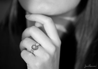 Classic Oval Cabochon Gemstone Ring, Red Gold