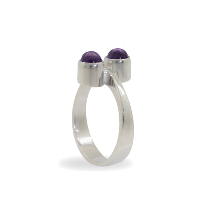 Sterling Silver ring with Purple Amethyst