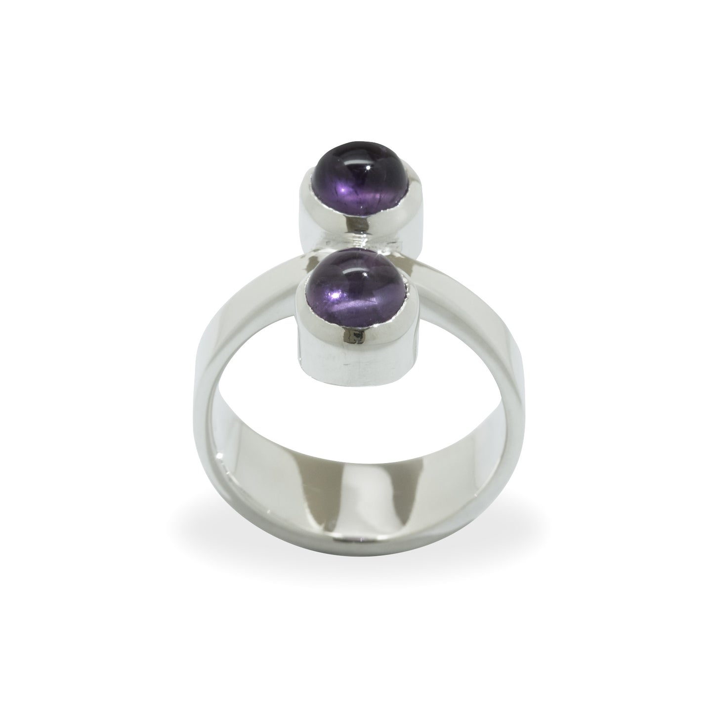 Sterling Silver ring with Purple Amethyst