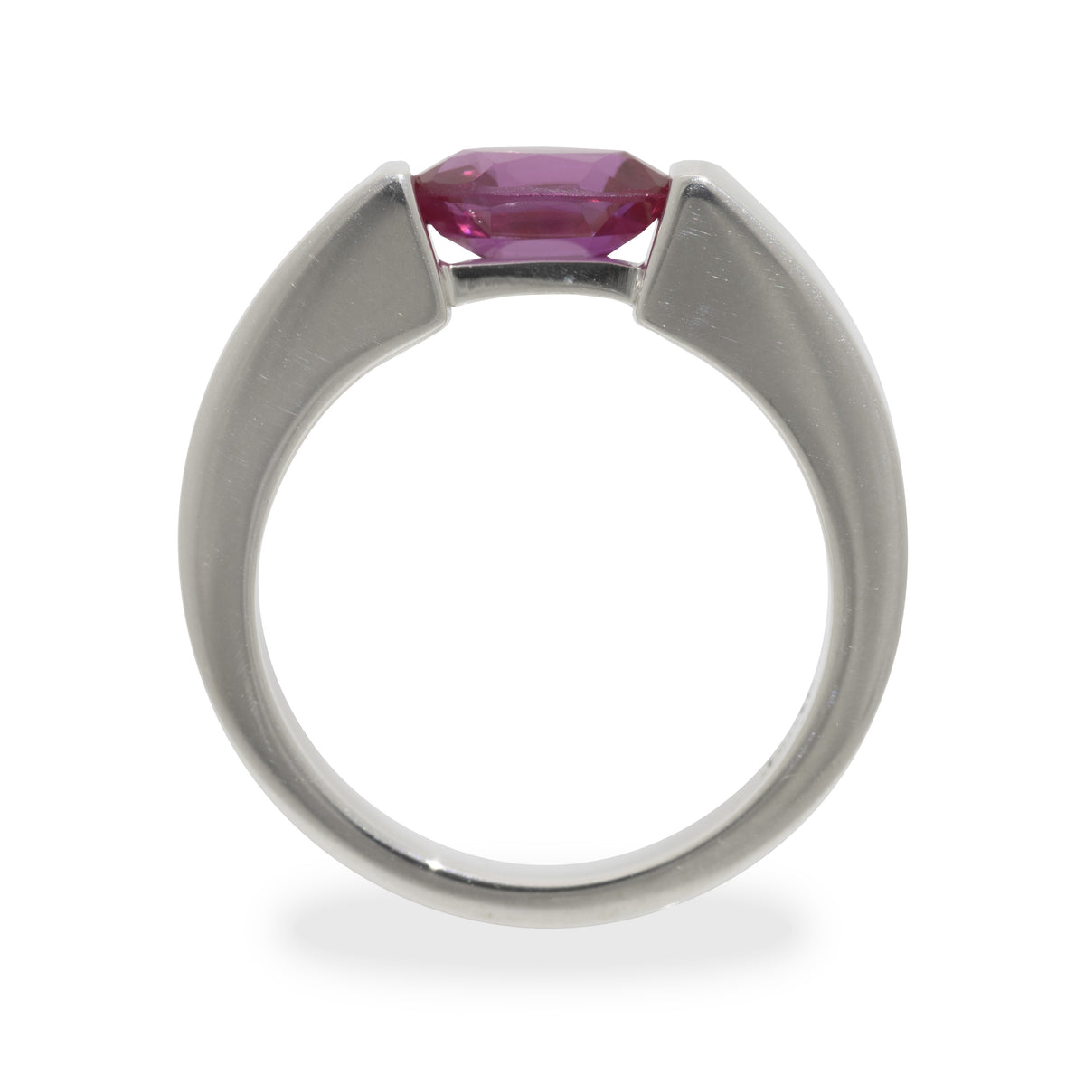 Platinum & Pink Sapphire Ring