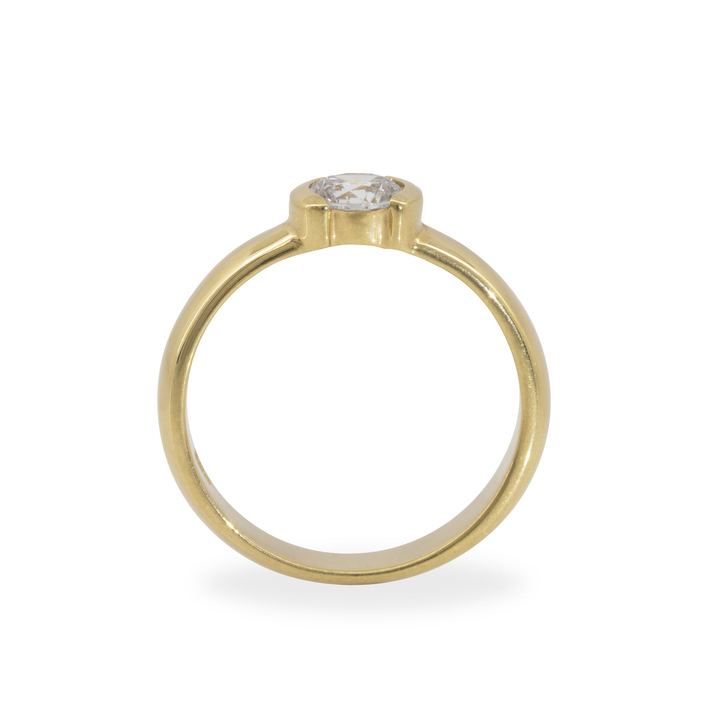 Diamond Solitaire Ring Set, Yellow Gold