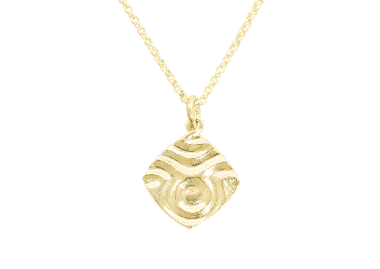 Zodiac Wave Pendants, Yellow Gold