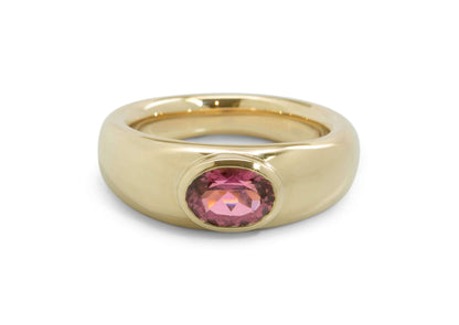 JW102 Gemstone Ring, Yellow Gold