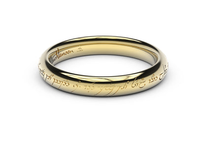 Petite Elvish Love Ring Yellow Gold