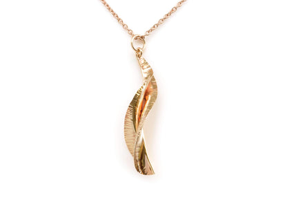 WVI Autumn Leaf Pendant, Yellow, Red & White Gold