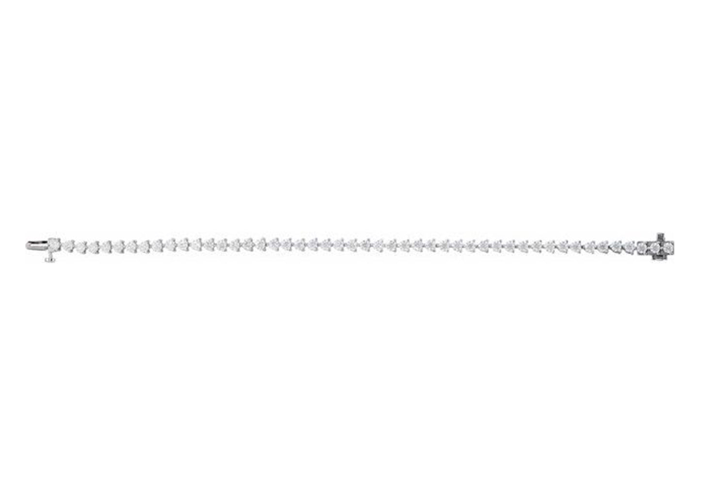 Lab Grown Diamond Tennis Bracelet, White Gold