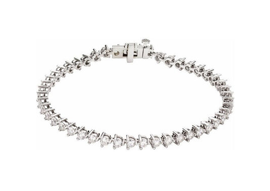 Lab Grown Diamond Tennis Bracelet, White Gold