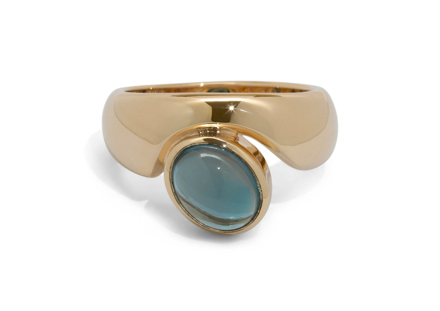 JW211 Cabochon Gemstone Ring, Yellow Gold