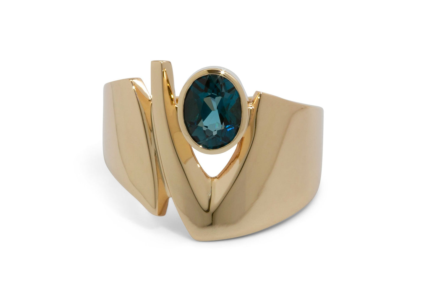 Signature Gemstone Ring, Yellow Gold