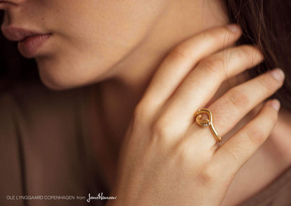 Snakes ring in 18K yellow gold and diamonds