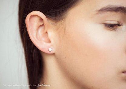 Circus earrings in Sterling silver with Rose Opal