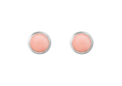 Circus earrings in Sterling silver with Rose Opal