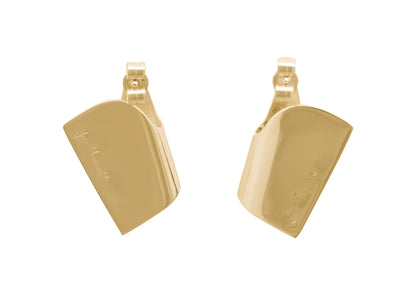 Folded Cuff Earrings, Yellow Gold