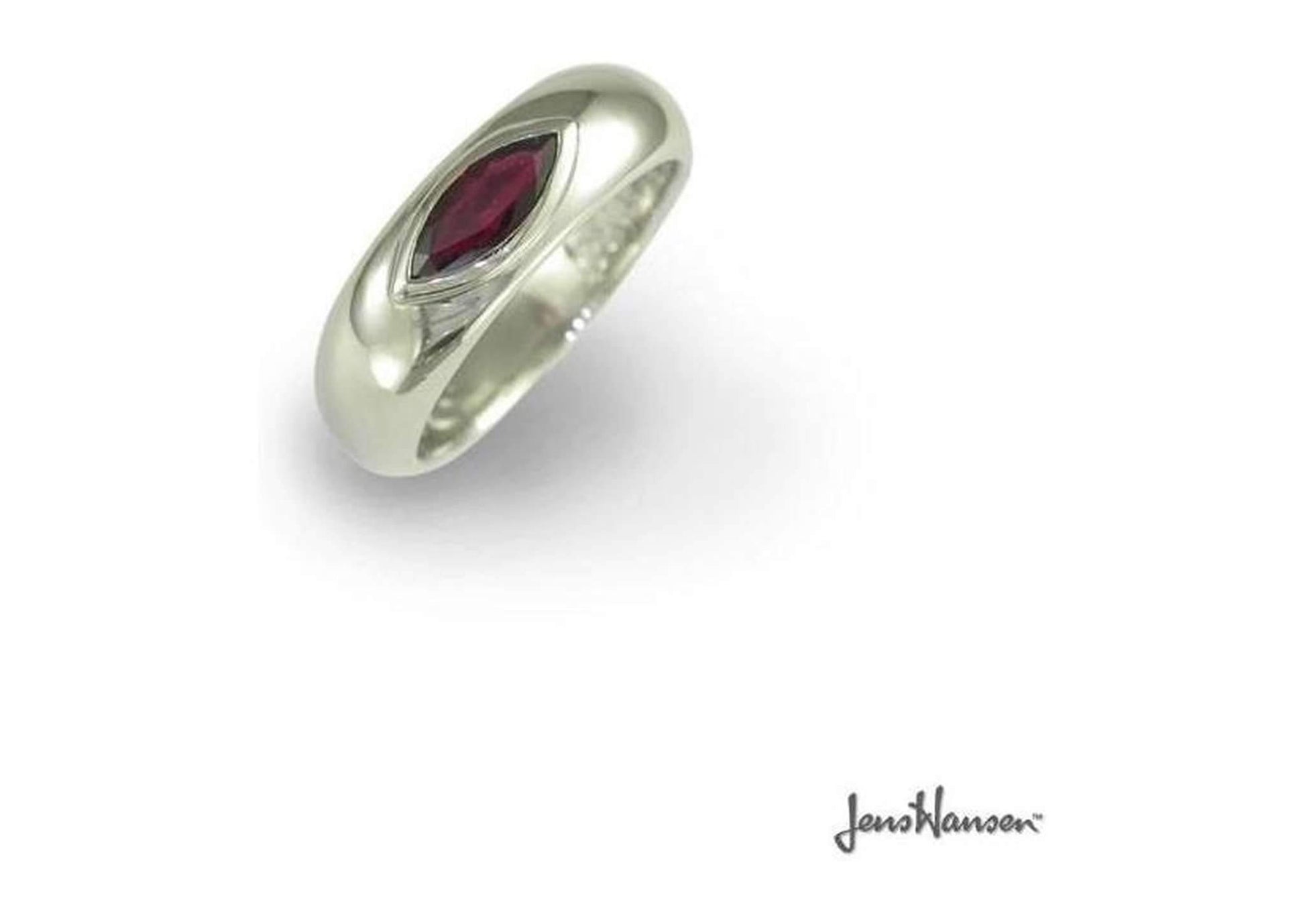 Silver Ring with Garnet   - Jens Hansen