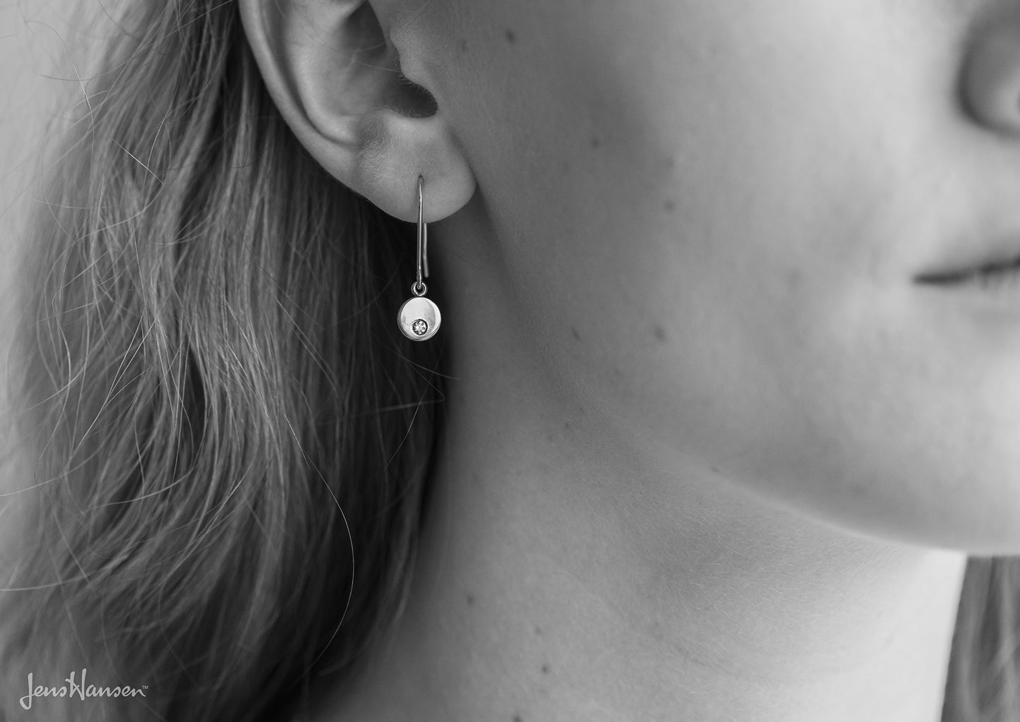 Round Love Stories Diamond Earrings, White Gold & Platinum