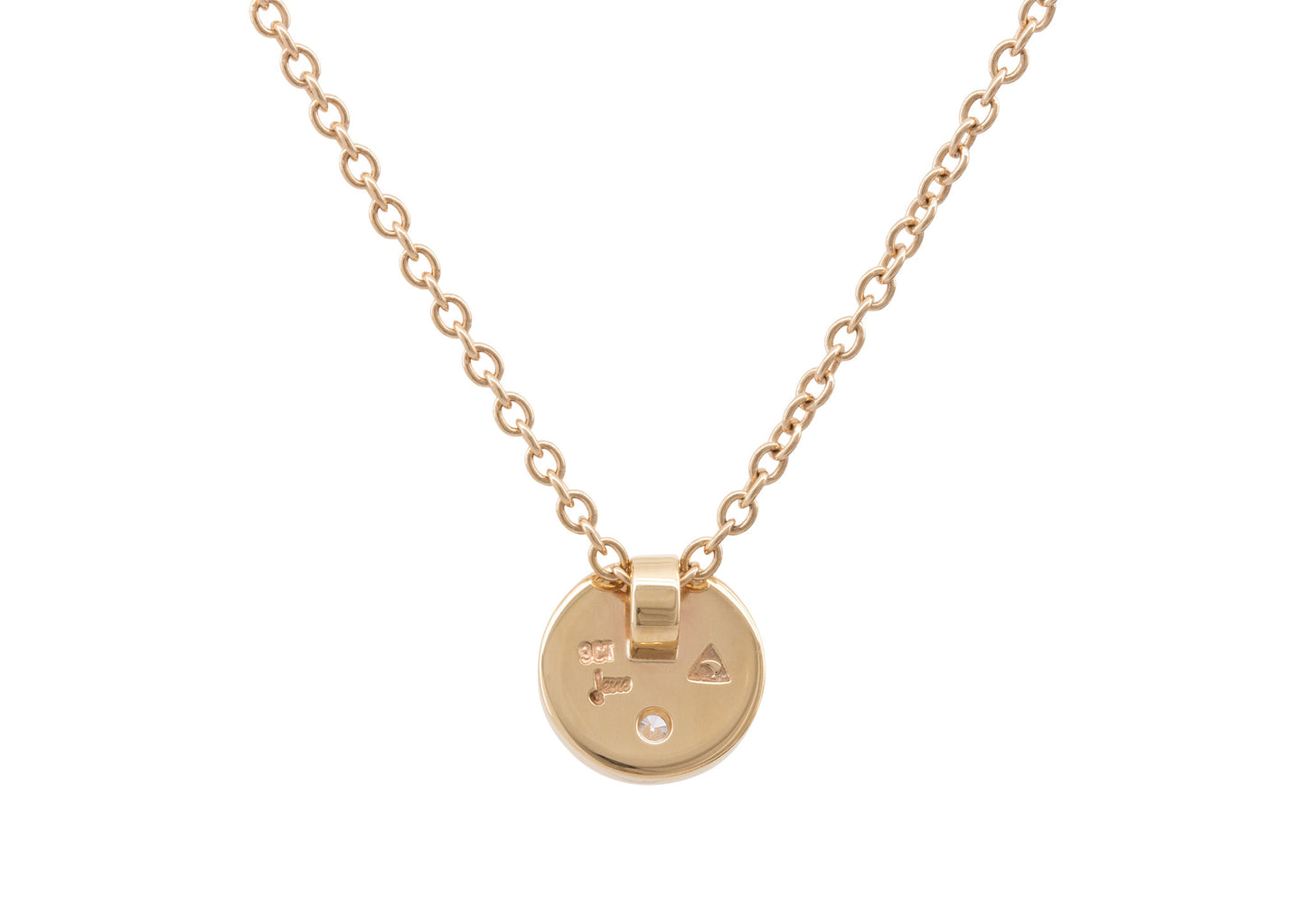 Round Love Stories Diamond Pendant, Yellow Gold