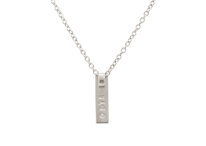 Rectangle Love Stories Diamond Pendant, White Gold & Platinum