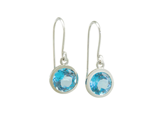 Gemstone Drop Earrings, Sterling Silver