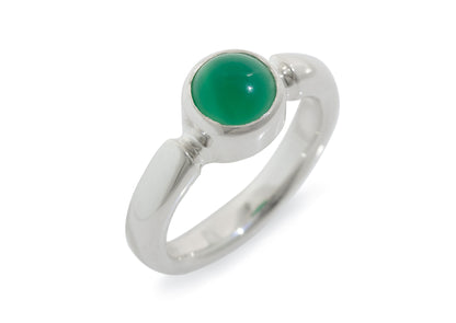 JW120 Cabochon Gemstone Ring, Sterling Silver