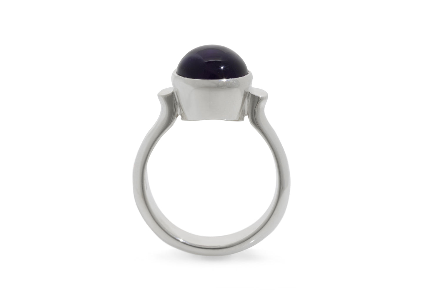 JW121 Cabochon Gemstone Ring, Sterling Silver