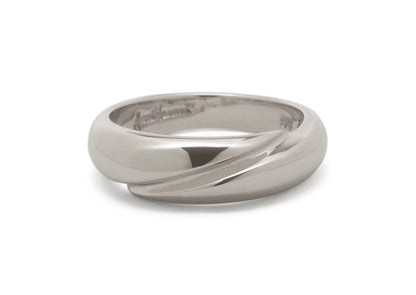 JW1 Domed Ring, White Gold & Platinum