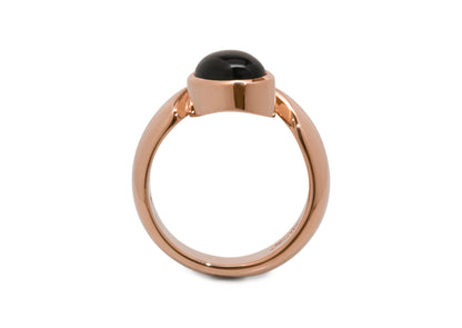 JW211 Cabochon Gemstone Ring, Red Gold