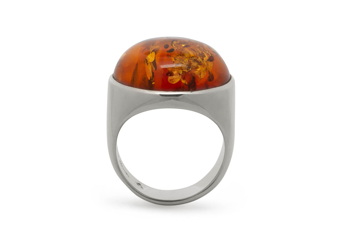 JW258 Cabochon Gemstone Ring, Sterling Silver