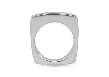 Square Fin Ring, Sterling Silver