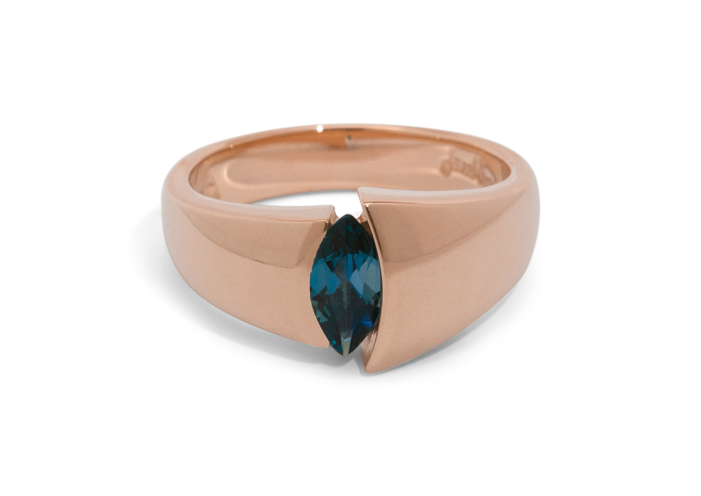 The Jens Hansen Marquise Gemstone Ring, Red Gold