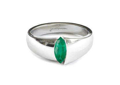 The Jens Hansen Marquise Precious Gemstone Ring, White Gold & Platinum